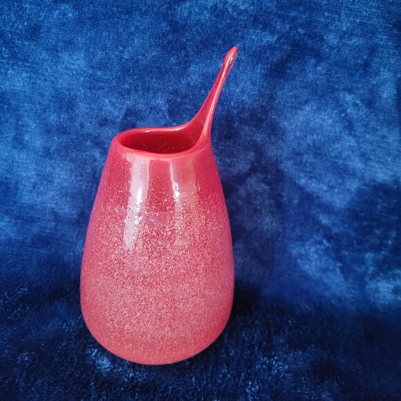 Red speckled swung vase - Picture 2 of 6
